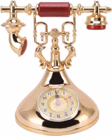 Reloj Despertador Vintage Analógico ULISEM en Color Oro y Multicolor para Mesa