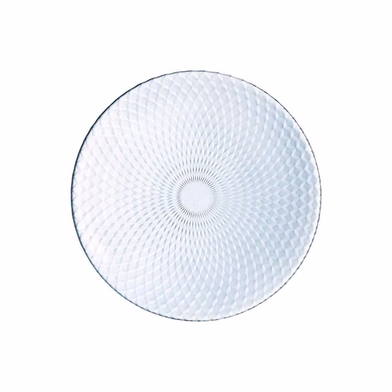 Juego de 6 platos llanos Luminarc Pampille Clear de vidrio transparente de 25 cm