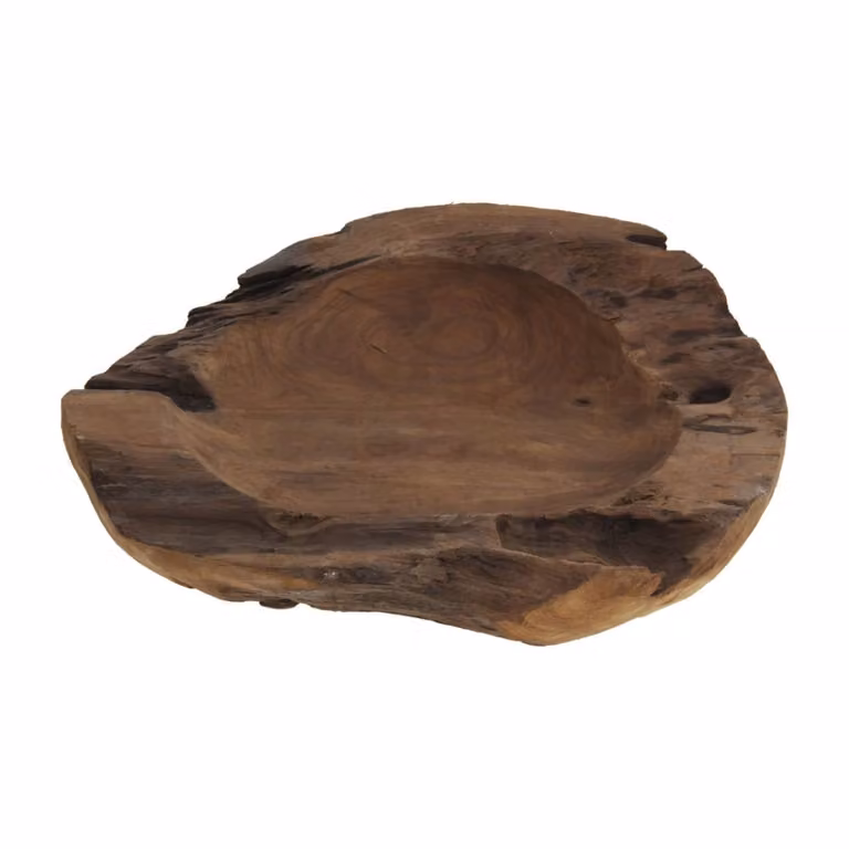 Cuenco de madera para ensalada WELLHOME color marrón de 40 cm