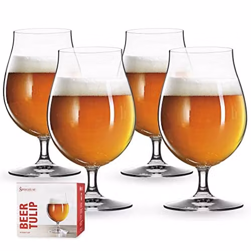 Set de 4 vasos de cerveza tipo tulipán Spiegelau Beer Classics transparentes