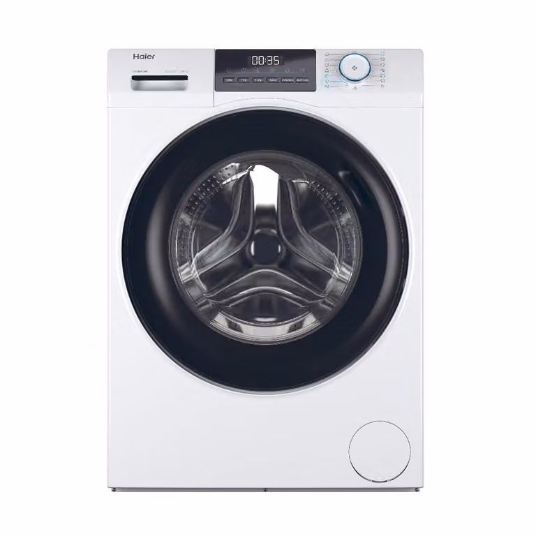 Lavadora de carga frontal Haier I-Pro Series 1 de 9 kg con 1400 rpm y programas de vapor en color blanco