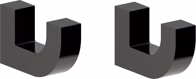Set de 2 perchas individuales Niki Beltrán de metal color negro para montaje en pared