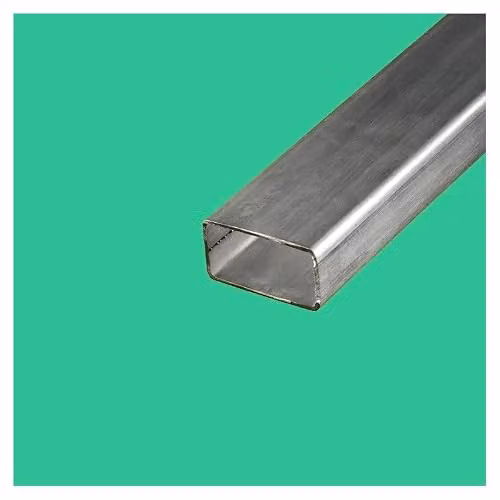 Tubo rectangular de acero inoxidable Commentfer color plata, An/P: 60 x 30 mm, Longitud: 3 metros