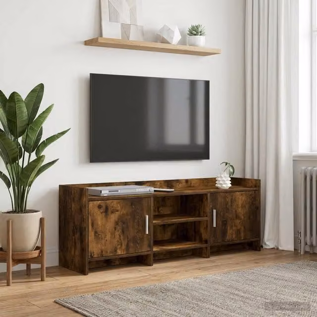 Mueble de TV moderno Maison Exclusive en roble ahumado, An/P/Al: 130 x 33 x 47 cm