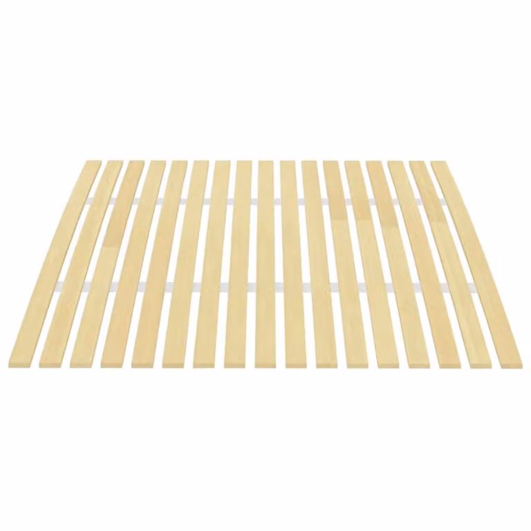 Somier de láminas Maison Chic de madera de álamo con 17 listones curvados en color marrón y beige, An: 120 cm, Al: 200 cm