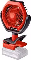 Ventilador recargable con batería Einhell GC-CF 18/110 Li-Solo en rojo y negro con función de oscilación