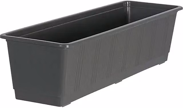 Jardinera para balcón Geli en color gris antracita de 60 cm
