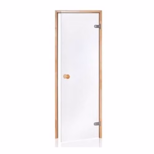 Puerta para sauna Desineo con marco de madera de pino y vidrio de seguridad transparente de 8 mm, An/P/Al: 70 x 30 x 190 cm