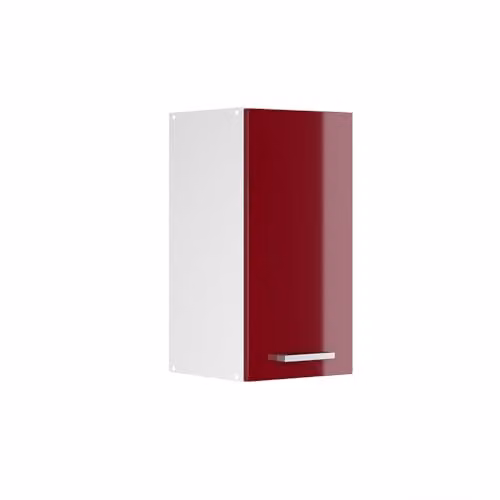 Mueble alto de pared Vicco R-Line Rojo Burdeos alto brillo con puertas batientes An/P/Al: 30 x 31 x 60 cm