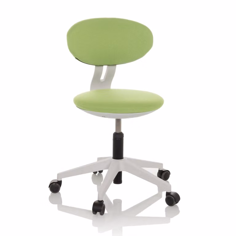 Silla giratoria hjh OFFICE para niños en tela verde de estilo moderno