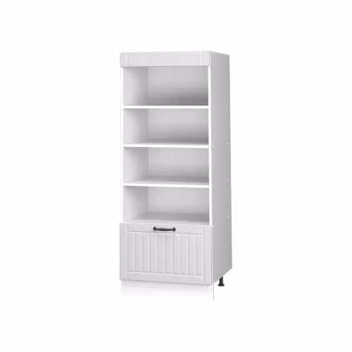 Vicco Estantería de Cocina Fame-Line Estilo Casa de Campo en Blanco y Negro, An: 60 cm, Al: 153,6 cm, P: 58,1 cm