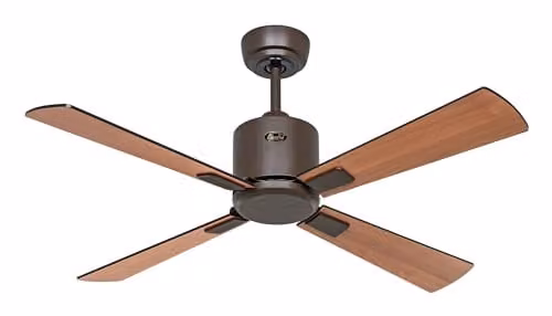 Ventilador de techo CasaFan Eco Neo III con motor DC de bajo consumo y mando a distancia, color marrón o negro, diámetro: 103 cm