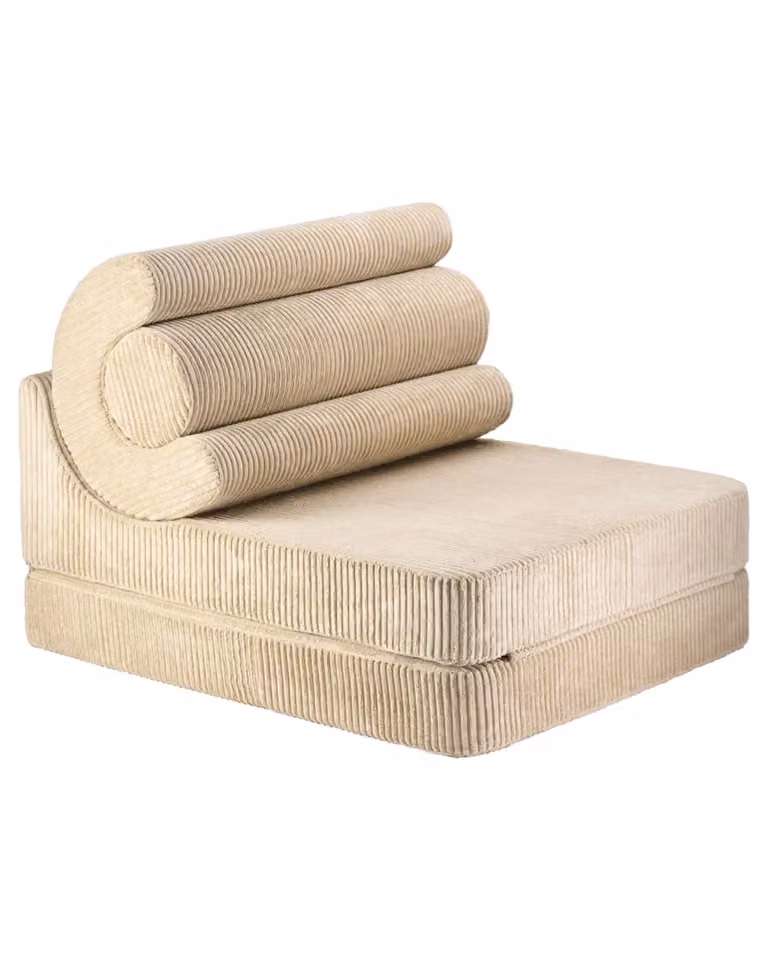 Sillón Flipster Wigiwama de pana de poliéster en color beige, An/P/Al: 67 x 57 x 78 cm