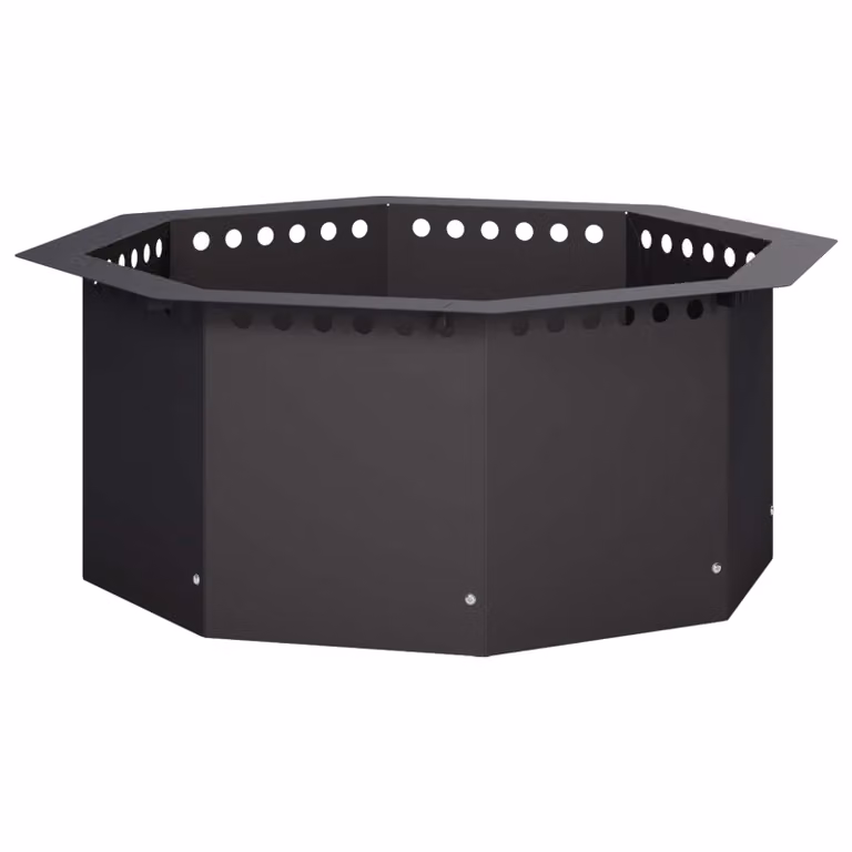 Videx Anillo para hoguera de acero en color negro, An/P/Al: 60 x 60 x 25 cm