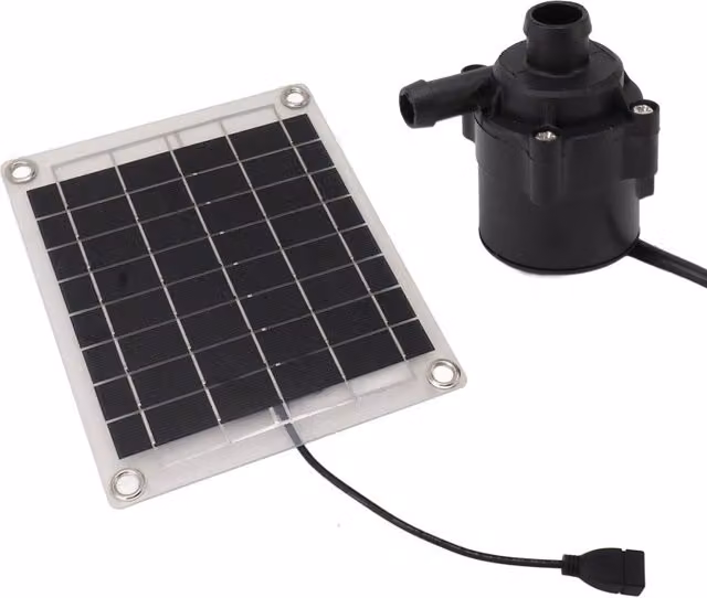 Kit de bomba de agua solar sumergible de 20 W con caudal ajustable y interruptor para fuentes, estanques, bebederos y riego, color negro