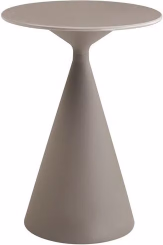 Mesa alta de jardín redonda Habitat en color gris y marrón con acabado mate