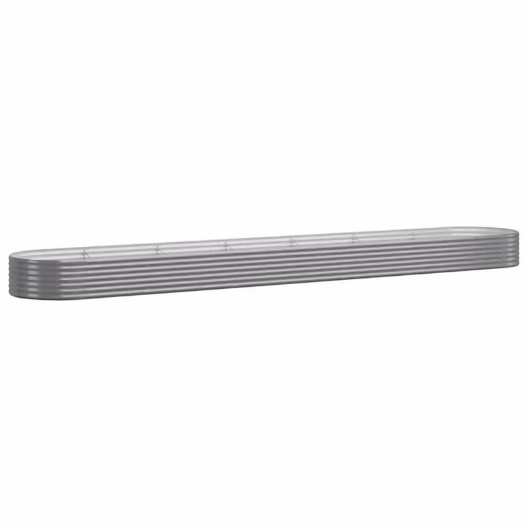 Jardinera arriate Syfax de acero galvanizado gris, An/P/Al: 544 x 100 x 36 cm