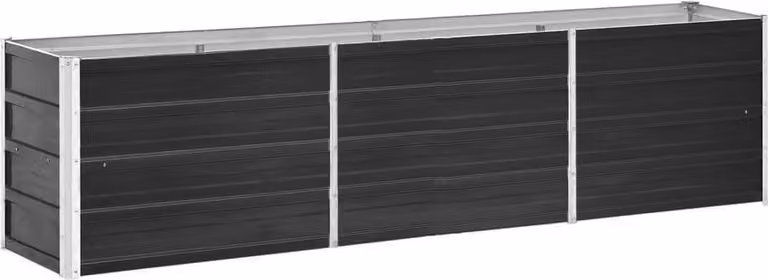 Arriate elevado Syfax de acero galvanizado en color gris antracita, An/P/Al: 240 x 40 x 45 cm