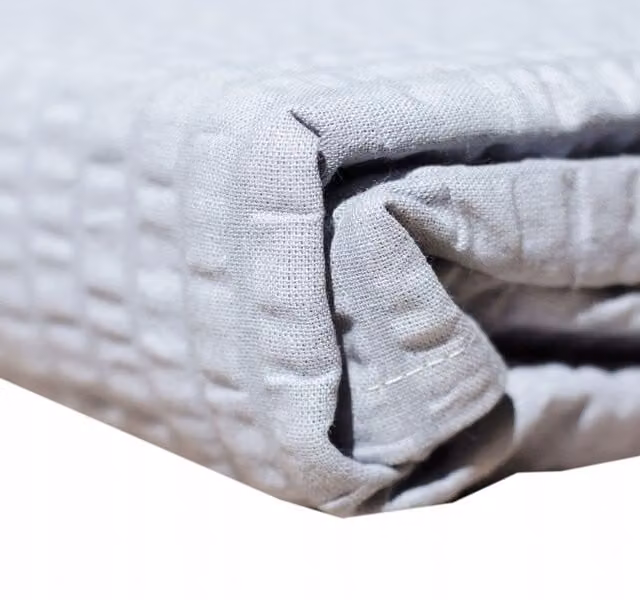 Lámina de algodón seersucker Doratex sin costuras, transpirable y resistente, An/P/Al: 200 x 220 cm, disponible en gris y multicolor