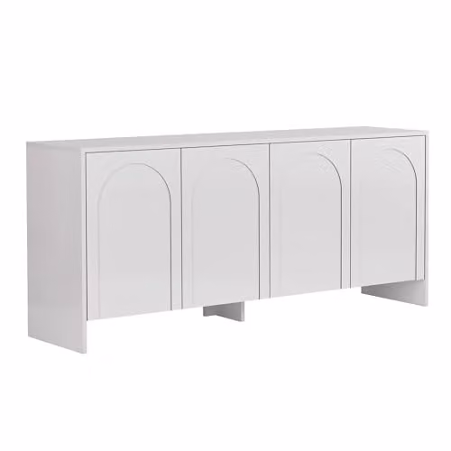 Aparador moderno de madera Habitat et Jardin en color blanco An/P/Al: 180 x 45 x 80 cm