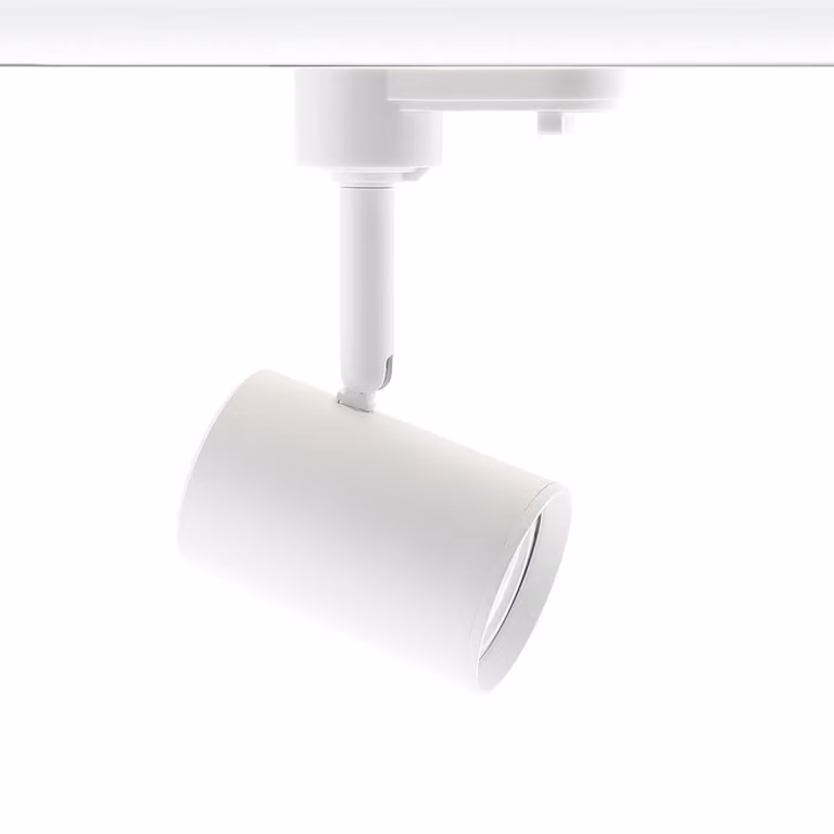 Adaptador de carril para foco LEDBOX GU10 blanco ajustable monofásico de metal
