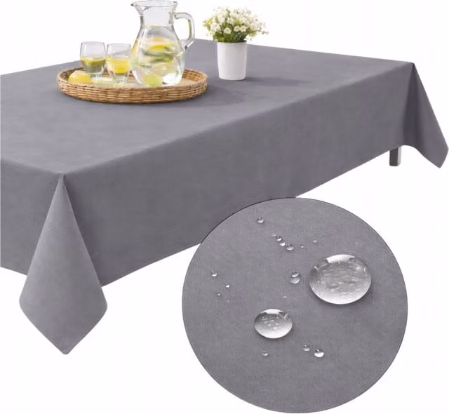 Mantel impermeable NOW-ART para jardín y terraza, rectangular, gris, An/P: 155 x 200 cm
