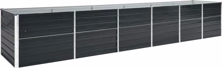 Arriate de jardín Syfax de acero galvanizado color antracita An/P/Al: 480 x 80 x 77 cm