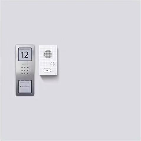 Kit de audio intercom Siedle Basic en acero inoxidable color plata con diseño moderno