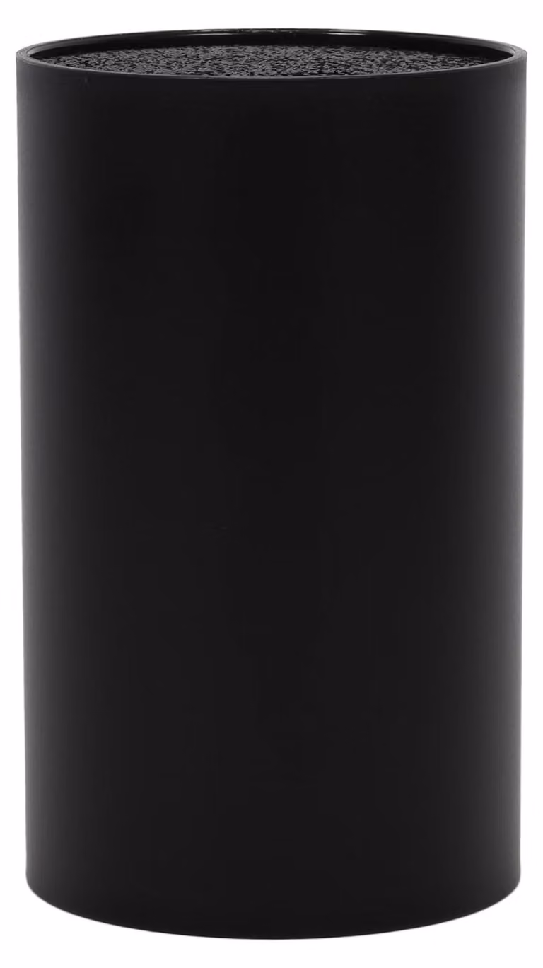 Bloque para cuchillos Zeller de plástico con interior de cerdas en color negro, Diámetro: 11 cm, Altura: 18 cm