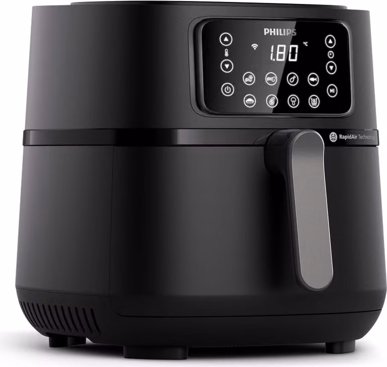 Freidora de aire Philips Airfryer XXL Serie 5000 con control mediante aplicación, capacidad de 1,4 kg, color negro (HD9285/90)