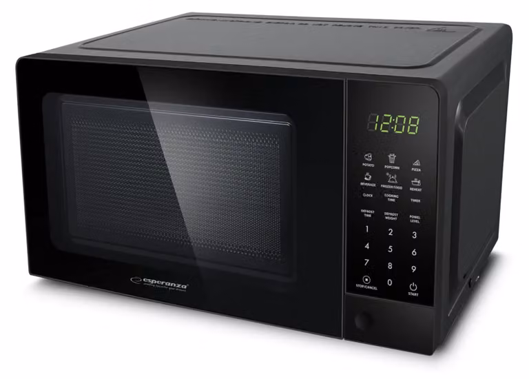 Horno microondas combi Esperanza negro con display LED y programas automáticos