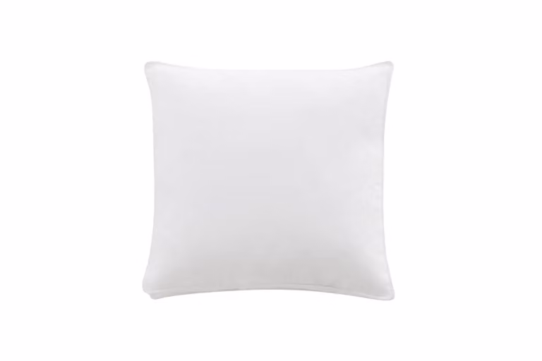 Almohada cuadrada Duvedecor Nora de microfibra blanca de volumen alto, An/P/Al: 60 x 60 x 1 cm