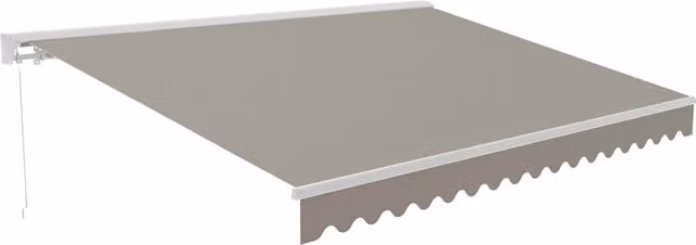 Toldo semi-integral OVIALA de aluminio y poliéster color beige, An/P: 250 x 200 cm