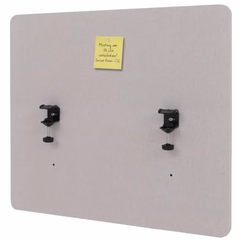Mampara acústica de mesa Mendler HWC-G75 en color beige, An/Al: 60 x 65 cm