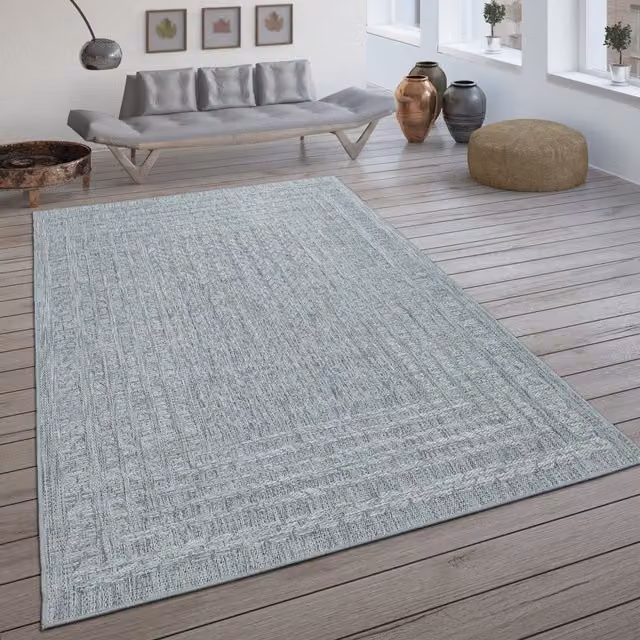 Alfombra Ligea gris para interior y exterior, An/P: 80 x 150 cm