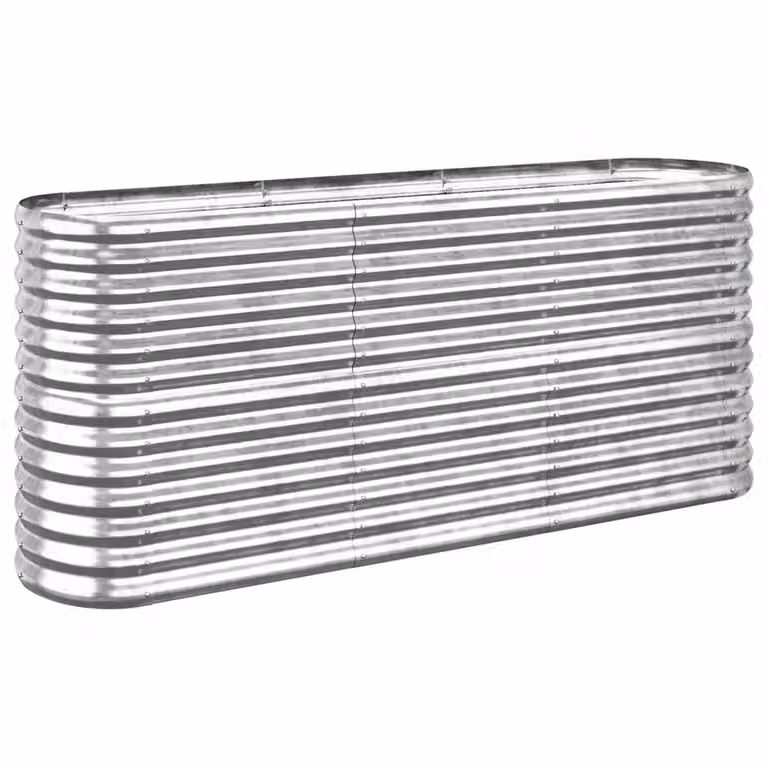 Jardinera arriate Syfax de acero galvanizado color plata, An/P/Al: 152 x 40 x 68 cm