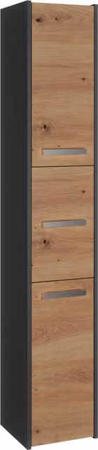 Mueble de baño suspendido 3XE LIVING en antracita y roble, An: 170 cm, P: 30 cm, Al: 30 cm