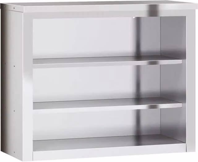 Mueble de cocina de pared HELLOSHOP26 en color plateado con diseño moderno y estantes internos, An/P/Al: 92 x 40 x 75 cm