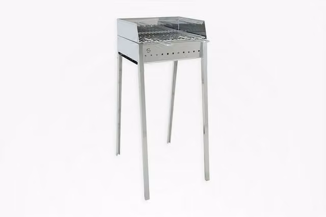 Barbacoa de sobremesa Lisa Stromboli de acero inoxidable color plata An/P: 40 x 30 cm