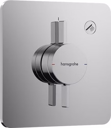 Grifo de ducha empotrado monomando Hansgrohe DuoTurn Q en cromo con cartucho cerámico
