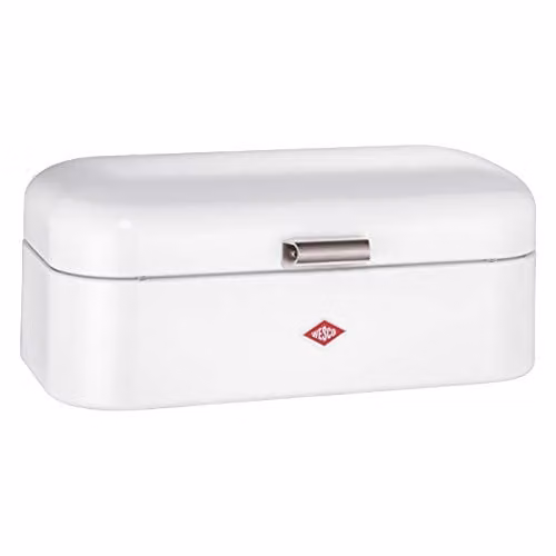 Panera Wesco Grandy blanca de acero inoxidable y metal An/P/Al: 42,10 x 18,30 x 26,40 cm