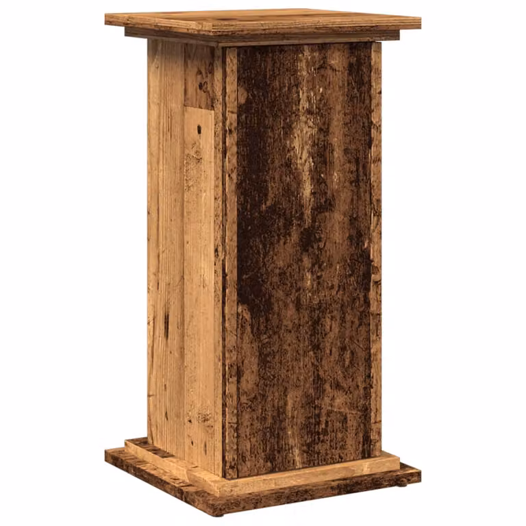 Pedestal expositor con almacenaje vidaXL de madera en color marrón rústico An/P/Al: 31 x 30 x 60 cm