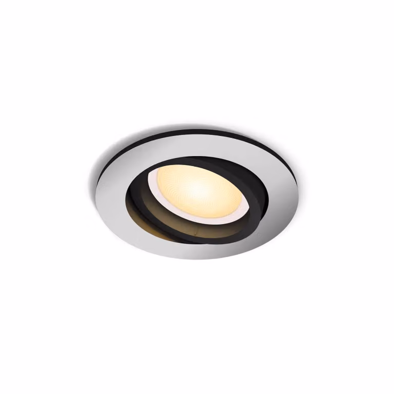 Foco empotrable Philips Hue White Ambiance Milliskin LED ajustable en color blanco y plata