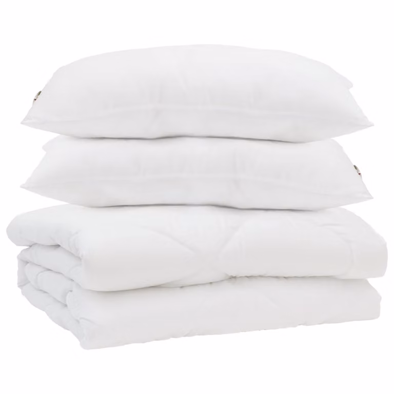 Set de edredón y almohada de 3 piezas vidaXL en microfibra blanca para verano, 200 x 200 cm