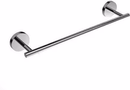 Portasciugamani de pared METAF Modelo Class en color negro y plata de acero inoxidable An/P/Al: 35 x 5 x 7,1 cm