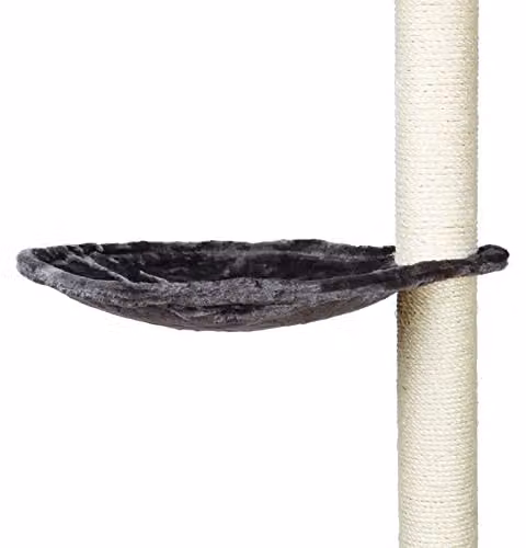 Hamaca para gatos TRIXIE de microfibra gris con estructura de metal