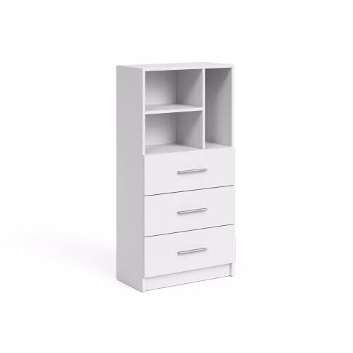 Armario Universal Vicco Tomy Blanco con Cajones y Estantes An/P/Al: 60 x 30 x 120 cm