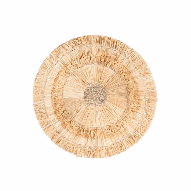 Decoración de pared de estilo boho de Bazar Bizar en marrón y beige con diseño geométrico abstracto, An/Al: 60 x 60 cm, Profundidad: 5 cm