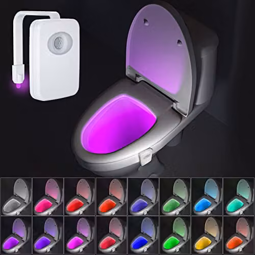Luz LED para inodoro BEAN LIEVE con sensor de movimiento y 32 colores RGB en color blanco