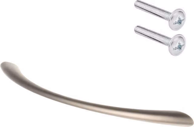 Tirador para muebles RiexTouch modelo XH04 en zinc color níquel mate de 128 mm